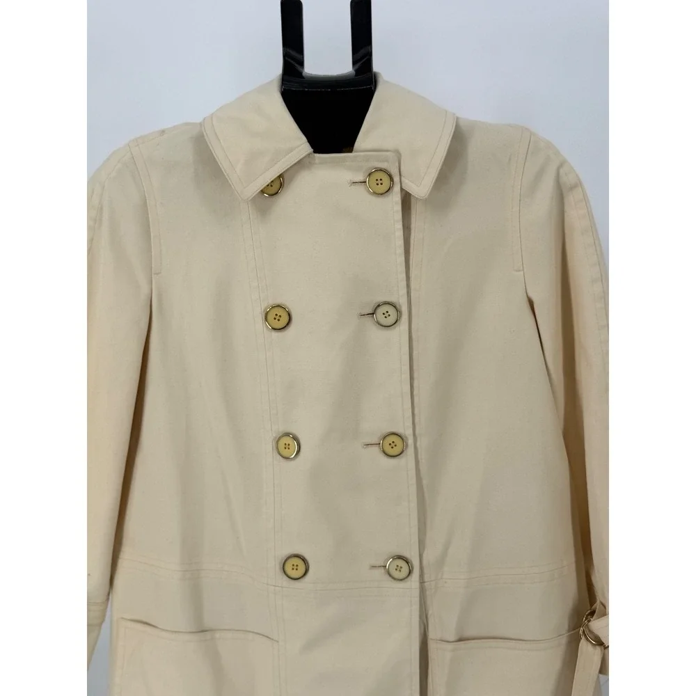 VTG London Fog Misty Harbor Wish Cream Yachtsman‎ Cloth Nautical Trench Coat 10